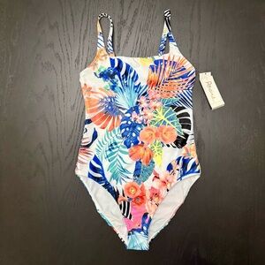 Raisins Multi-Color Tropical Floral One-Piece Swimsuit